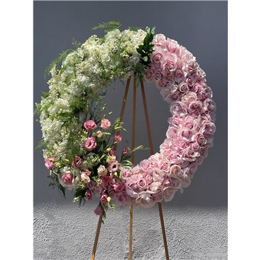 Pink And White Wreath